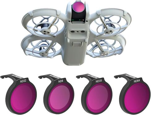 مرشح عدسة NEO مجموعة DJI Neo Multi Multi HD Pantical Glass Neutral Lens Filter -4 Pack (ND8 ، ND16 ، ND32 ، ND64) in Kuwait