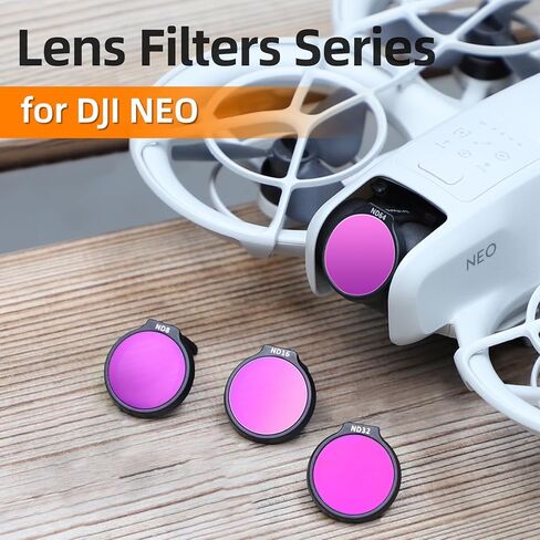مرشح عدسة NEO مجموعة DJI Neo Multi Multi HD Pantical Glass Neutral Lens Filter -4 Pack (ND8 ، ND16 ، ND32 ، ND64) in Kuwait
