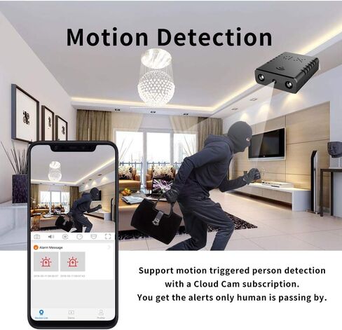 أصغر wifi جاسوس كاميرا مخفية مصغرة الكاميرا اللاسلكية HD المنزل الداخلي أصغر كاميرات أمان مربية تجسس مع الكشف عن الحركة/الرؤية الليلية/تخزين السحابة لأجهزة iPhone/Android/iPad/pc in Saudi Arabia