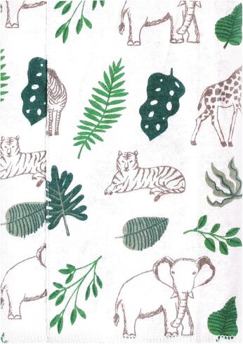 Hudson Baby Unisex Baby Flannel Burp Cloth 7pk, Jungle, One Size in Saudi Arabia