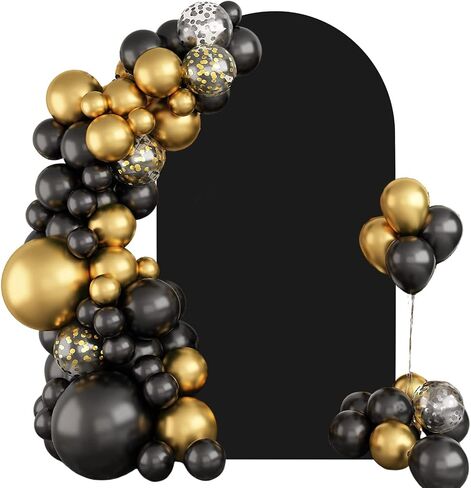 6.6 Ft Arch Backdrop Stand Cover Black Balloon Arch Covers Stretchy Spandex Cloth Fabric Back Drop Wedding Ceremony Birthday Bridal Shower Parties Decoration in Saudi Arabia
