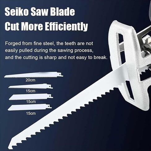 Cordless Electric Bone Saw, Electric Reciprocating Bone Saw with LED Light, 4 Saw Blade, 3000RPM Handheld Butcher Bone Saw, 1.5AH Rechargeable Cutting Machine for Wood/Metal/PVC Cuting in Saudi Arabia