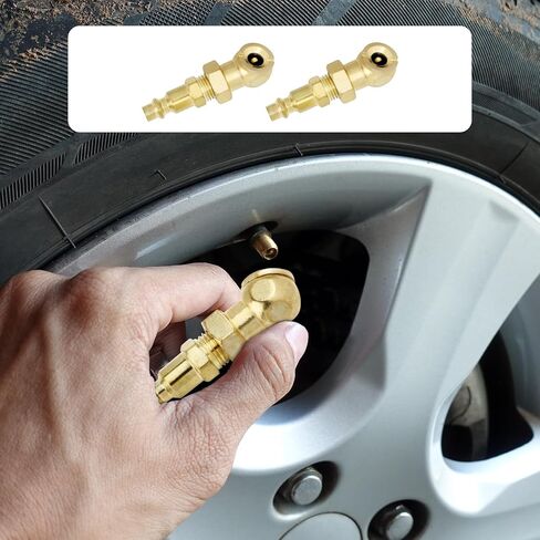 2Pcs Closed Air Chuck, 1/4" FNPT Portable Closed Flow Tire Chuck Inflator Nozzle, Solid Metal Closed Ball Air Chuck, Tire Inflator Gauge Nozzle for Air Compressor Accessories in Saudi Arabia