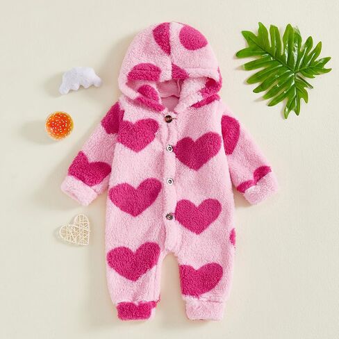 Newborn Baby Boy Girl Clothes Cute Furry Hooded Jumpsuit Coat Infant One-Piece Romper Outwear Fall Winter Outfits in Saudi Arabia