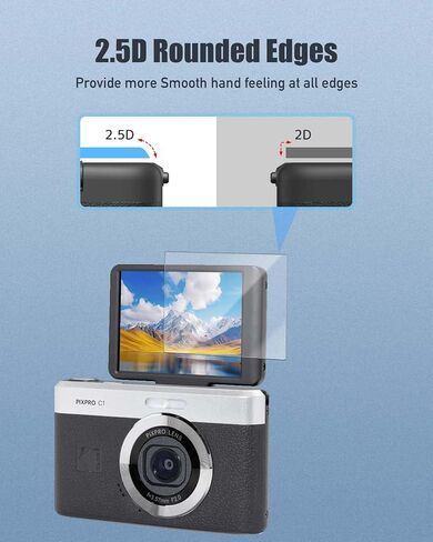 واقي شاشة 2 حزمة لفيلم Kodak Pixpro C1- ناعم للحيوانات الأليفة للكاميرا الرقمية Kodak Pixpro C1 ، مضاد للقرع ، مضاد للأصفر ، HD Clear Film in Saudi Arabia