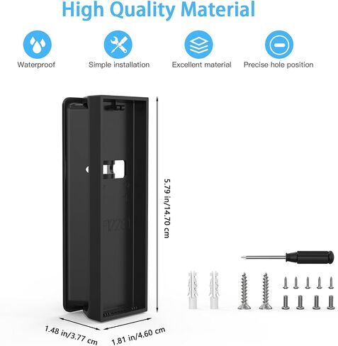 قابلة للتعديل 0-35 درجة جرس Doortbell Mount for Eufy Security Video Doorbell E340 ، Corner Mount (Black) in Saudi Arabia