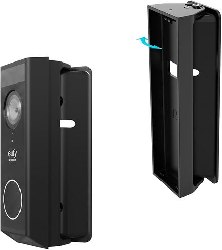 قابلة للتعديل 0-35 درجة جرس Doortbell Mount for Eufy Security Video Doorbell E340 ، Corner Mount (Black) in Saudi Arabia