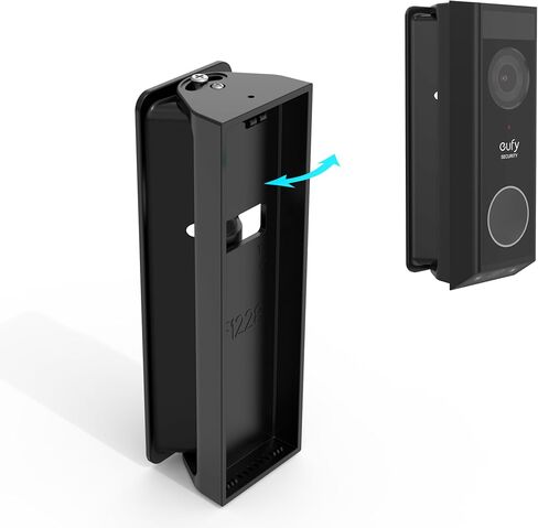 قابلة للتعديل 0-35 درجة جرس Doortbell Mount for Eufy Security Video Doorbell E340 ، Corner Mount (Black) in Saudi Arabia