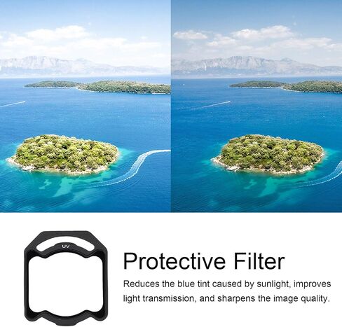 O4 Air Unit Pro FPV Camera Filter ، واقي عدسة زجاجية بصرية مع طلاء متعدد الطبقة للتصوير في الهواء الطلق in Saudi Arabia