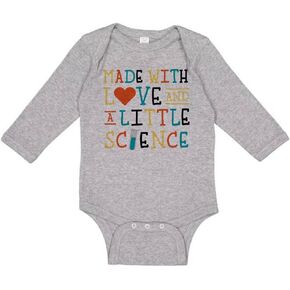 Made with Love and a Little Science Long Sleeve Baby Infant Bodysuit in Saudi Arabia