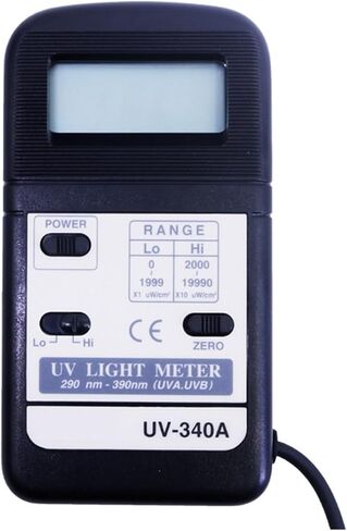 ROROLL Light Meter, UV-340A 0-1999uW/cm2,2000-19990uW/cm2, 290-390nm(UVA,UVB), UV Light Meter in Saudi Arabia