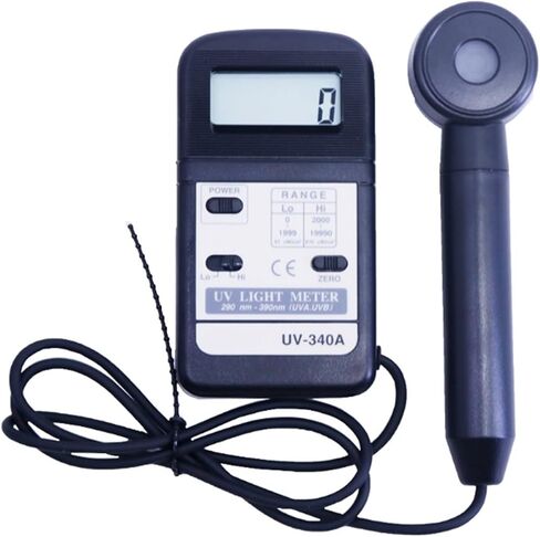 ROROLL Light Meter, UV-340A 0-1999uW/cm2,2000-19990uW/cm2, 290-390nm(UVA,UVB), UV Light Meter in Saudi Arabia