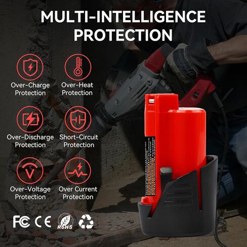 بديل جديد 12V 4.0AH للبطارية ميلووكي متوافق مع بطاريات ميلووكي 12V 4000MAH أدوات الطاقة 2 حزمة in Saudi Arabia