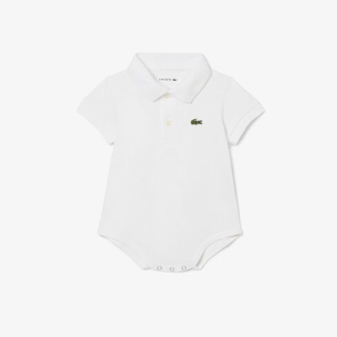 Lacoste للجنسين Baby Classic Pique Podysuit in Saudi Arabia
