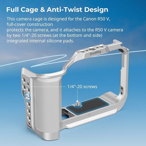 SmallRig R50 V Camera Cage for Canon R50V+USB-C Cable Clamp for Canon R50 V in Saudi Arabia