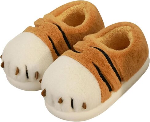 Cat Paw Slippers for Women, Cute Funny 3D Cat Paw Cartoon Slipper Warm Fluffy Furry Winter House Shoes in Saudi Arabia