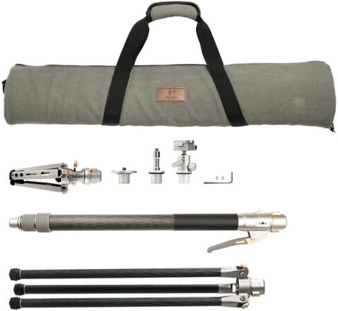 Harlowe Rocket CF 6ft Monopod-3-in-1 MOUNT لحامل الضوء والكاميرا ومطاطية مع قاعدة لإصدار الدواسة وأقدام قابلة للتبديل in Saudi Arabia