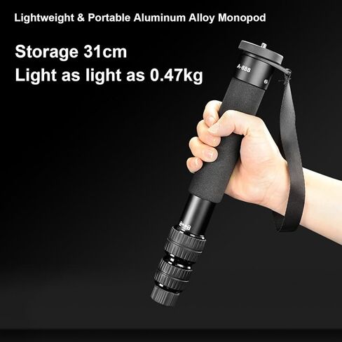 Sanpyl 61 Inch Extendable Camera Monopod, Portable Camera Monopod with 7 Section Height Maximum Load of 5 Kg for Outside Exploration Vlogs in Saudi Arabia