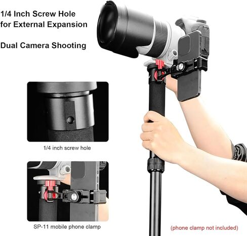 Sanpyl 61 Inch Extendable Camera Monopod, Portable Camera Monopod with 7 Section Height Maximum Load of 5 Kg for Outside Exploration Vlogs in Saudi Arabia