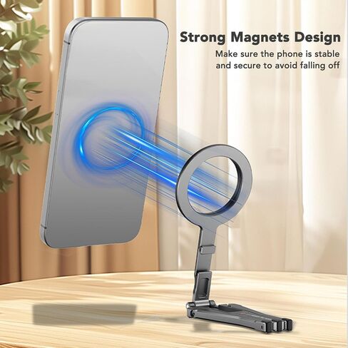 Fosa Magnetic Phone Stand Tripod ، سبيكة الألومنيوم قابلة للطي للهاتف 12/13/14/15 مع خطاف أقدام غير قسيمة لتسجيل الفيديو الخاص in Saudi Arabia