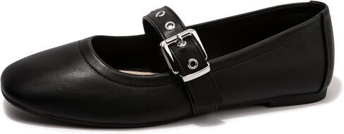 LM Womens Ballet Flats Mary Jane Flats مريحة أحذية ملابس غير رسمية مع حزام مشبك in Kuwait