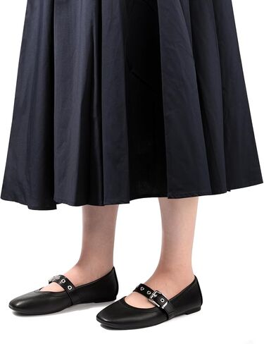 LM Womens Ballet Flats Mary Jane Flats مريحة أحذية ملابس غير رسمية مع حزام مشبك in Kuwait