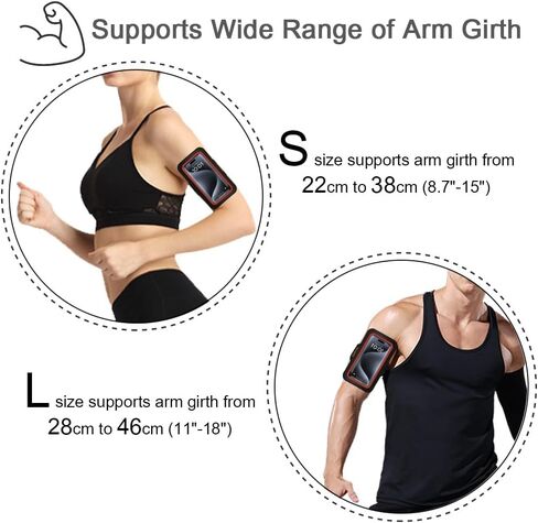 JEMACHE Cell Phone Running Armband for iPhone 15 Pro Max, 15 14 13 12 11, Samsung Galaxy S24 S23 S22 Ultra, Plus, G Buckle Workouts Arm Band Bag (S, Black) in Kuwait