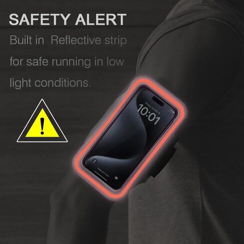 JEMACHE Cell Phone Running Armband for iPhone 15 Pro Max, 15 14 13 12 11, Samsung Galaxy S24 S23 S22 Ultra, Plus, G Buckle Workouts Arm Band Bag (S, Black) in Kuwait