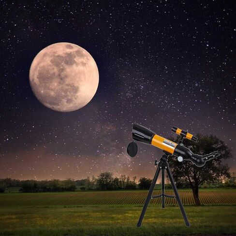 Adults Kids Monocular Telescope Floor Standing 50mm Aperture Refraction Telescope with Tripod Best Portable Telescope Beginner Gift for Space Observation Stargazing in Saudi Arabia