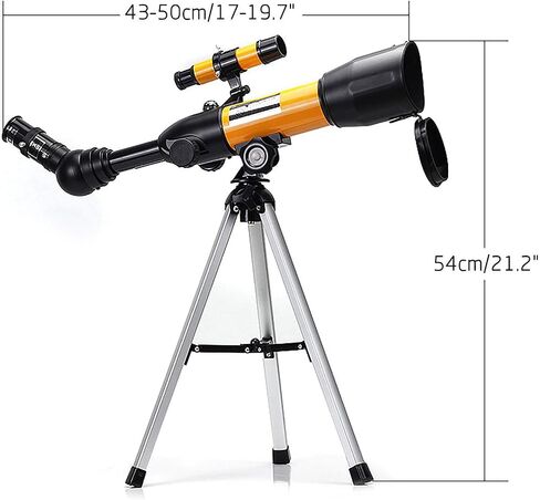 Adults Kids Monocular Telescope Floor Standing 50mm Aperture Refraction Telescope with Tripod Best Portable Telescope Beginner Gift for Space Observation Stargazing in Saudi Arabia