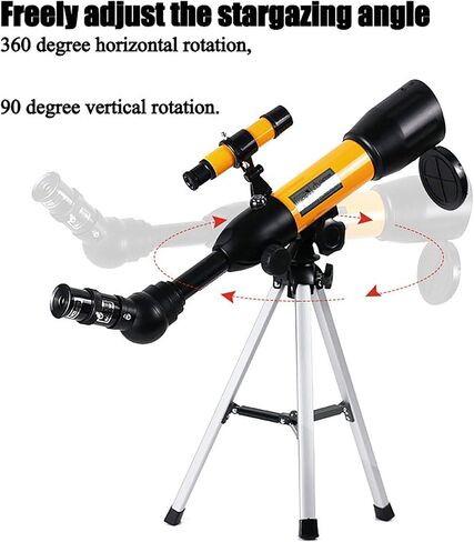 Adults Kids Monocular Telescope Floor Standing 50mm Aperture Refraction Telescope with Tripod Best Portable Telescope Beginner Gift for Space Observation Stargazing in Saudi Arabia