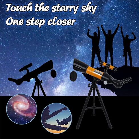 Adults Kids Monocular Telescope Floor Standing 50mm Aperture Refraction Telescope with Tripod Best Portable Telescope Beginner Gift for Space Observation Stargazing in Saudi Arabia