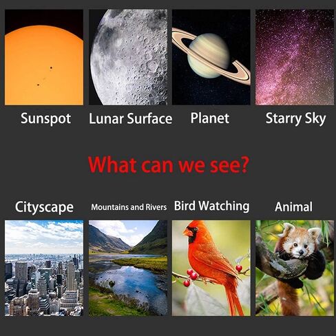 تلسكوب للأطفال المبتدئين البالغين 80 مم من تلسكوب 500 مم لعلم الفلك BAK4 PRISM FMC TELESCOPE Astronomical Refrical Telescope مع ترايبود لمراقبة القمر والكوكب in Kuwait