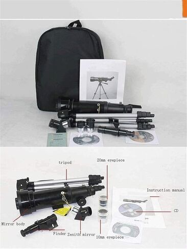 التلسكوب الفلكي للتلسكوب التلسكوب ترايبود ونطاق الباحث- تلسكوب السفر المحمولة لعالم فلك شاب للأطفال والمبتدئين in Kuwait