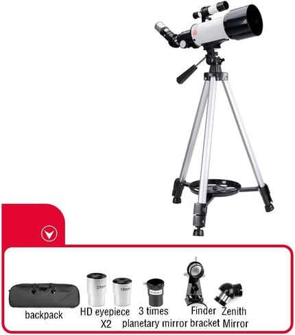 Telescope rebractors 70mm erperture 400mm Mount Astronomical Repracting Telescope for Kids and Beginners Travel Travel With Tripod (Color: Package A) (Package B) in Kuwait