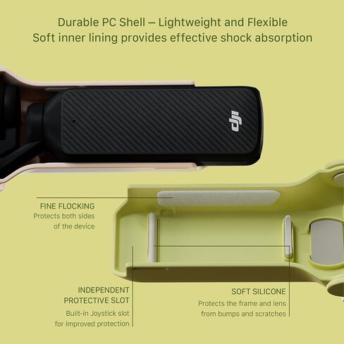 طقم علبة السفر الواقية من Tilta مع حزام معصم - LIME GREEN | متوافق مع DJI Osmo Pocket 3 | حالة سفر خفيفة الوزن مع فتحات التصفية ، والتشطيب غير اللامع ، وحبل السلامة in Saudi Arabia