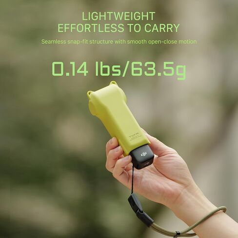 طقم علبة السفر الواقية من Tilta مع حزام معصم - LIME GREEN | متوافق مع DJI Osmo Pocket 3 | حالة سفر خفيفة الوزن مع فتحات التصفية ، والتشطيب غير اللامع ، وحبل السلامة in Saudi Arabia