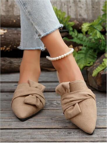 Gorglitter Women's Pointy Toe Flats Flats Shoes Wark Slist Office Slip على البغال 2025 in Saudi Arabia