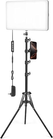 LED Video Light Kit with Adjustable Tripod Stand 63'', 2500K-8500K Dimmable Photography Lighting Continuous Studio Light for Game Streaming, YouTube in Kuwait