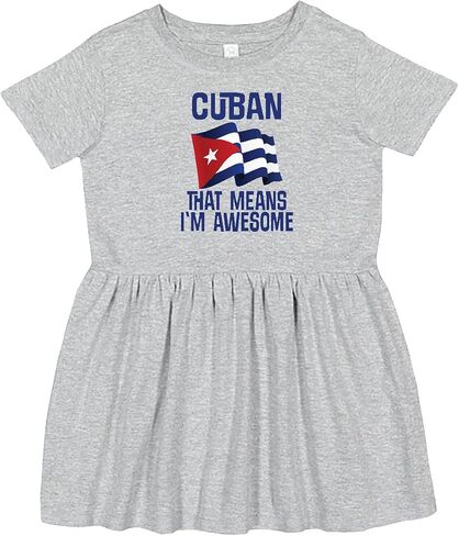 inktastic Cuban Awesome Pride Toddler Dress in Saudi Arabia