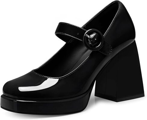 أحذية Women Mary Jane: كعب مكتنزة مغلق مريح ، 2025 حذاءًا عصريًا ، Prom Proms Platform Platform Platform Platform in Kuwait