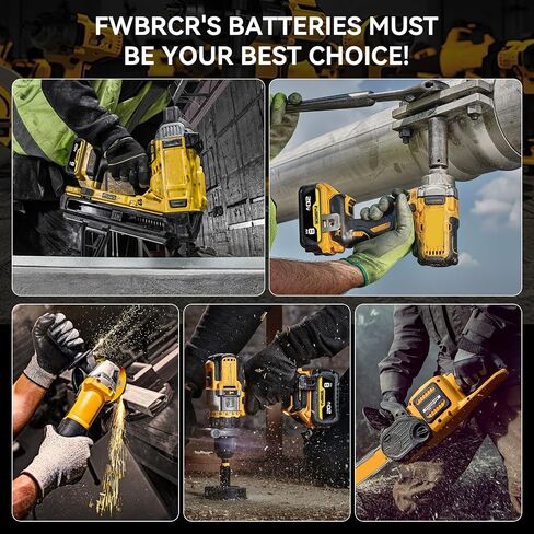 New Upgraded 20V 8.0Ah Replacement for Dewalt 20V Max Battery Compatible With Dewalt Battery 18Volt Lithium-Ion Batteries DCB200 DCB201 DCB203 DCB204 DCB181 DCB180 DCD/DCF/DCG Series Power Tools in Saudi Arabia