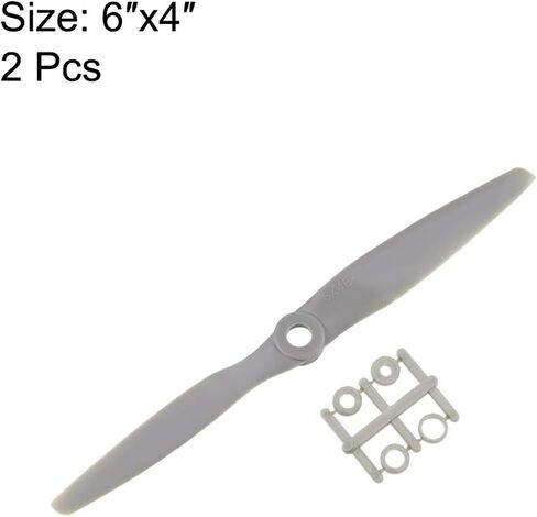 uxcell RC Propellers CW 12x6 Inch 2-Vane for Airplane Nylon Gray 2Pcs with Adapter Rings in Kuwait