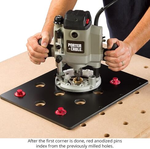 رقصة Woodpeckers Hole Boring Jig ، Make Your Gridwork Top ، USA Made ، يتضمن قالبًا ، ودبابات 3/4 "و 20 ملم وبطباتات التوجيه - HBJ -19 in Saudi Arabia