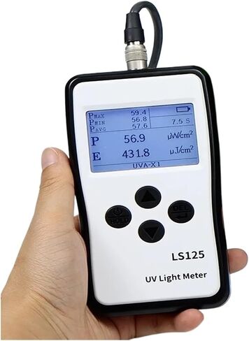 Roroll Light Meter ، UV Tester Ultraviolet Light Meter Meter Mader AVA UVB مصادر LS125 عملية بسيطة متعددة الدقة (LS125 مع UVA-X0) in Saudi Arabia