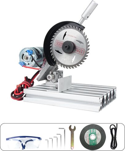 RATTMMOTOR 5" Mini Table Saw for Craft Q99-7 Multipurpose Portable Small Hobby Table Saw Cutting Machine 110V-220V, 0-45° Angle Adjustable, 997 Motor 18000RPM for Crafts in Saudi Arabia