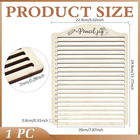 BENECREAT 2 Pack 10/20 Slots Pencil Engraving Jig with Scale - Laser Engraving Tool Wood Pencil Holder for Creative Pen Making & Custom Stationery Designs in Saudi Arabia