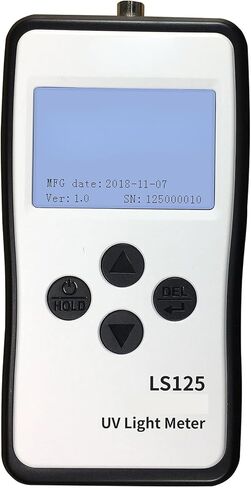 Roroll Light Meter ، UVA UVB Meter UV Nadiometer Lighting Impiance LS125 قياس الأشعة فوق البنفسجية مع تصميم سهل الاستخدام (UVA-X0) in Kuwait