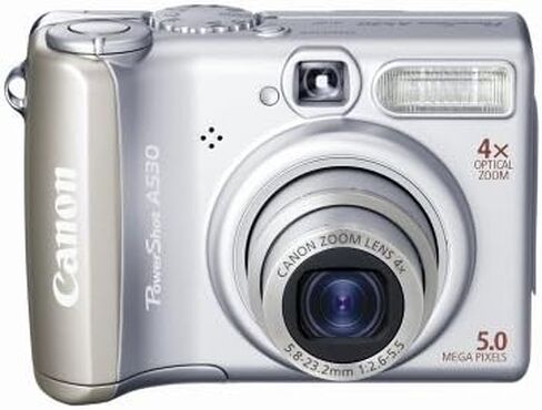 الكاميرا الرقمية Canon PowerShot A530 5MP مع التكبير البصري 4x (النموذج القديم) (متجدد) in Saudi Arabia