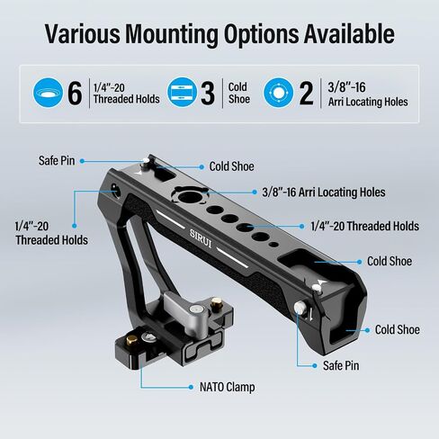 SIRUI NATO Top Handle and Camera Monitor Mount with Cold Shoe Bundle in Saudi Arabia